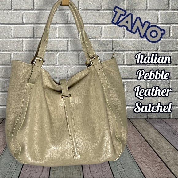 Tano Leather Italian Satchel Shoulder Bag - Picture 1 of 14